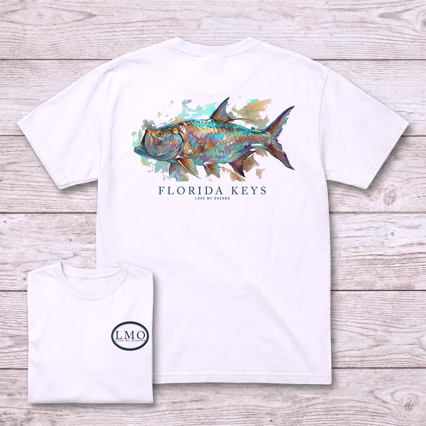 Florida Keys Tarpon Tee | Back Print Fishing Shirt