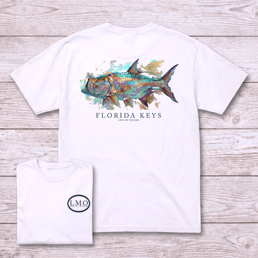 Florida Keys Tarpon Tee | Back Print Fishing Shirt