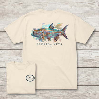 Florida Keys Tarpon Tee | Back Print Fishing Shirt