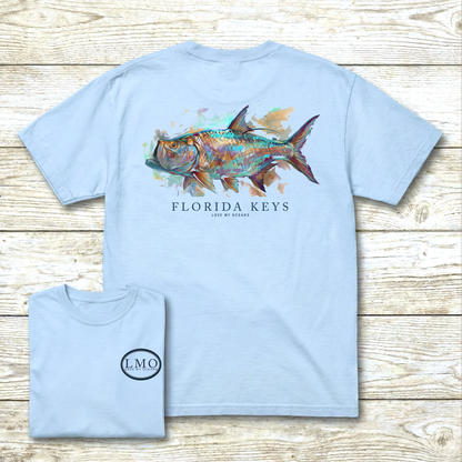 Florida Keys Tarpon Tee | Back Print Fishing Shirt