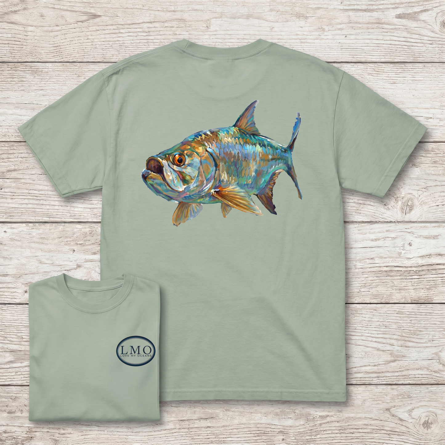 Back Bay Tarpon Art Tee | Inshore Tarpon Fishing Shirt