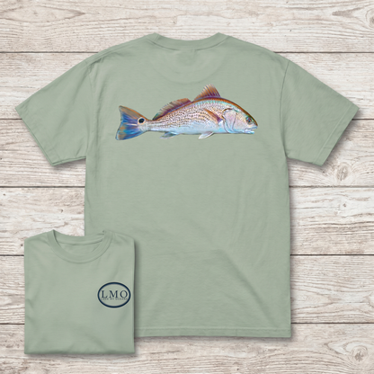 Copper & Chrome Redfish Tee | Inshore Fishing Shirt | Love My Oceans