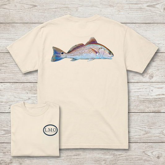 Copper & Chrome Redfish Tee | Inshore Fishing Shirt | Love My Oceans