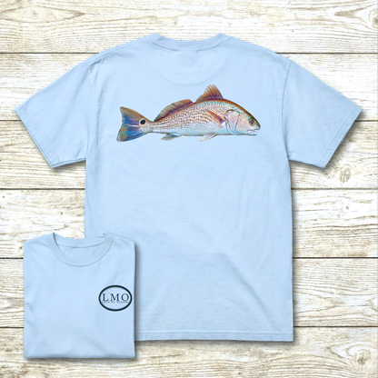 Copper & Chrome Redfish Tee | Inshore Fishing Shirt | Love My Oceans