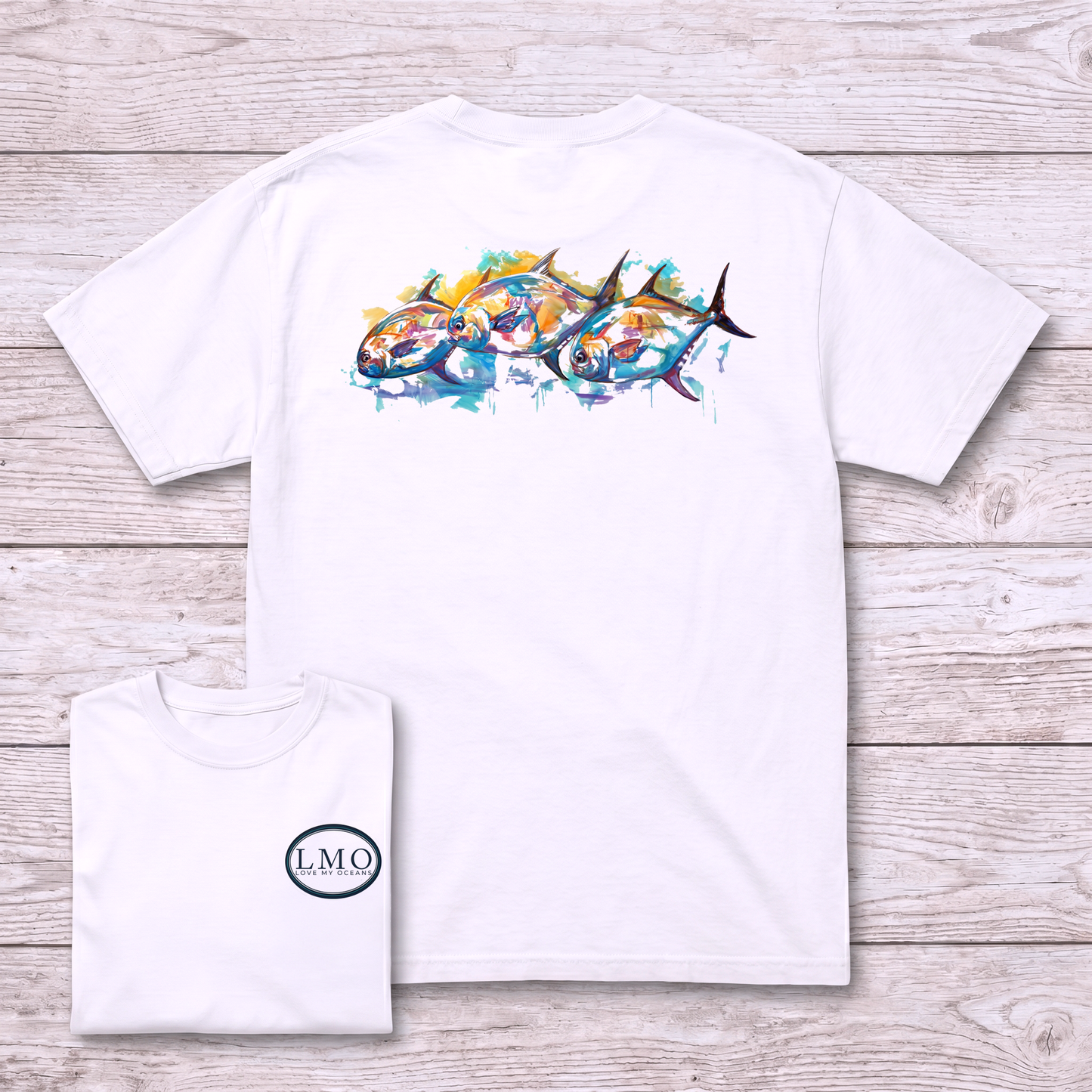 The Congregation | Permit Art Tee | Flats Fishing Shirt | Love My Oceans