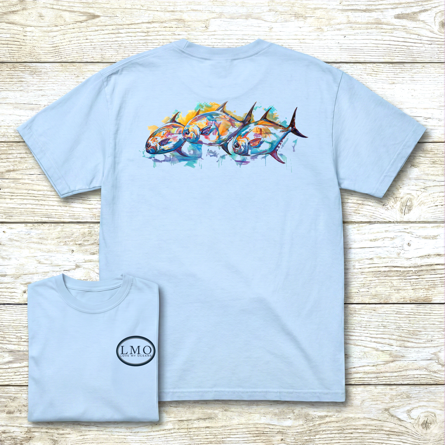 The Congregation | Permit Art Tee | Flats Fishing Shirt | Love My Oceans