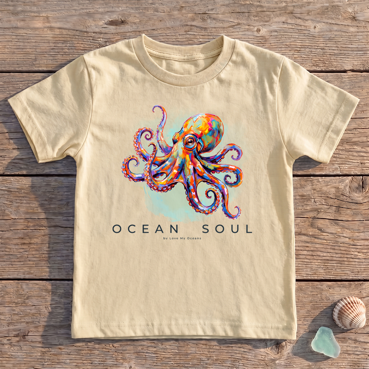 Kids Ocean Soul Octopus T-Shirt | Original Painted Art