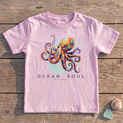 Kids Ocean Soul Octopus T-Shirt | Original Painted Art