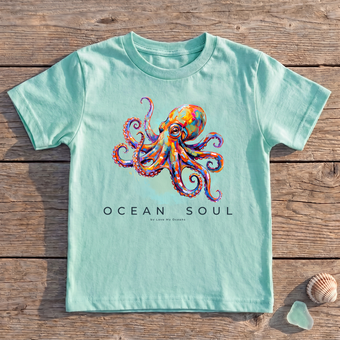 Kids Ocean Soul Octopus T-Shirt | Original Painted Art