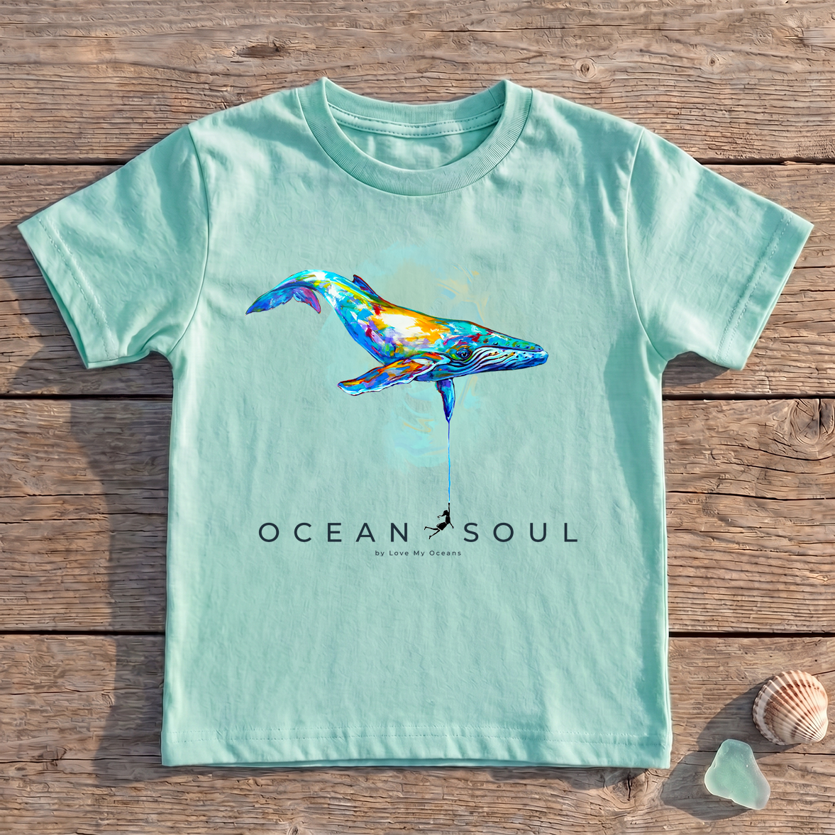 Kids Ocean Soul Whale T-Shirt | Original Painted Art