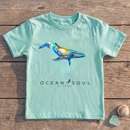 Kids Ocean Soul Whale T-Shirt | Original Painted Art