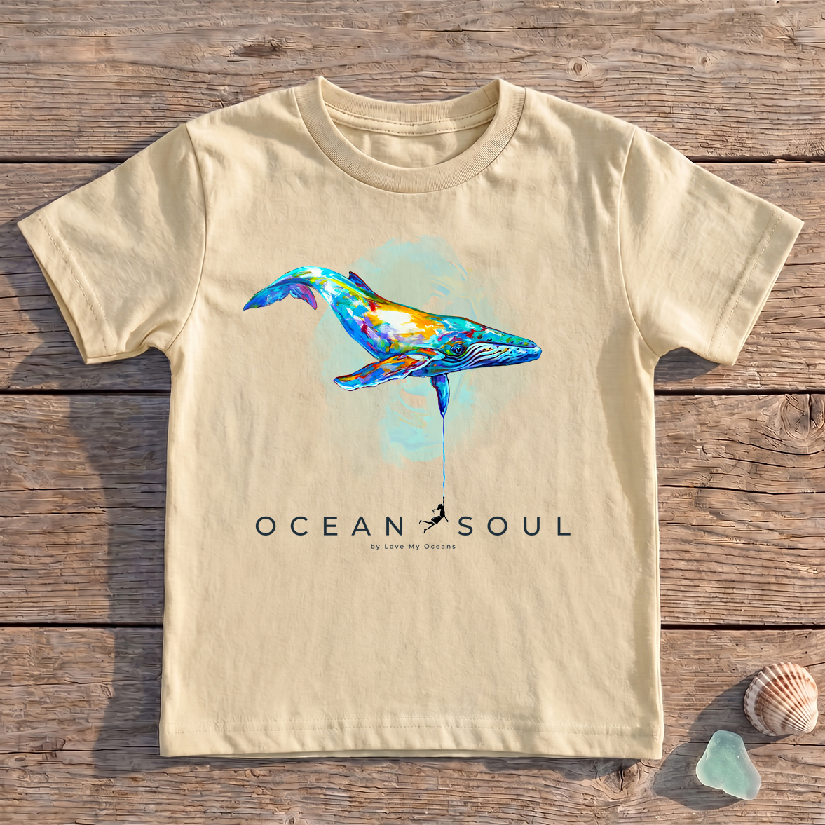 Kids Ocean Soul Whale T-Shirt | Original Painted Art