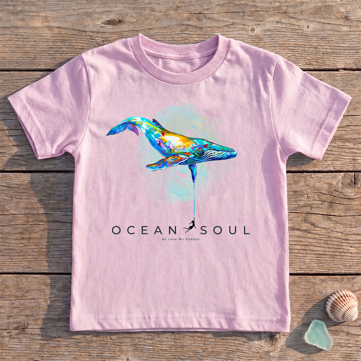 Kids Ocean Soul Whale T-Shirt | Original Painted Art