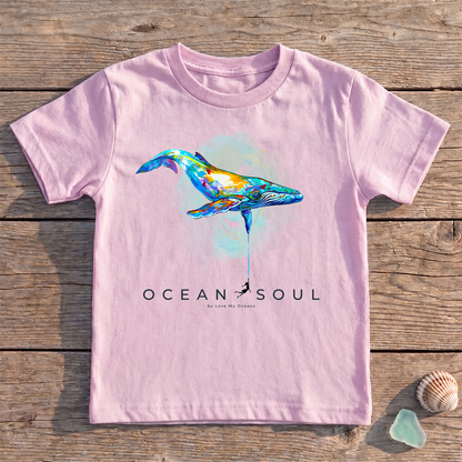 Kids Ocean Soul Whale T-Shirt | Original Painted Art