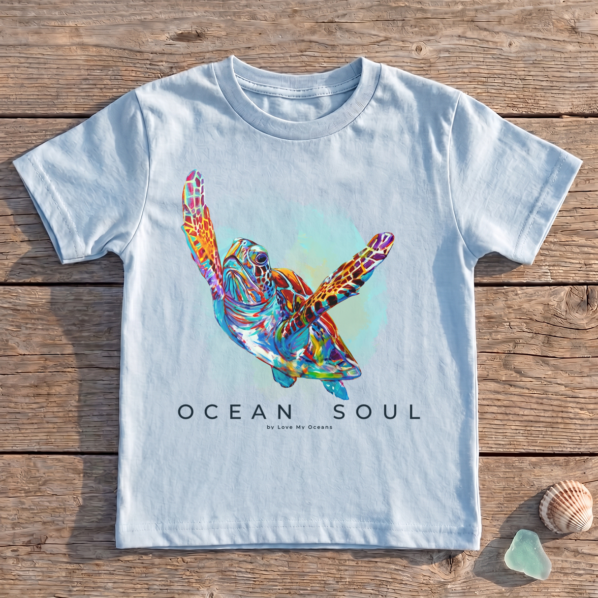 Kids Ocean Soul Sea Turtle T-Shirt | Original Painted Art