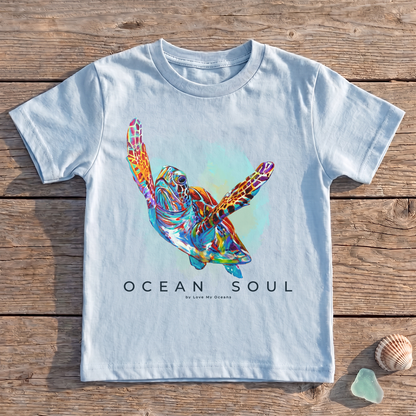 Kids Ocean Soul Sea Turtle T-Shirt | Original Painted Art