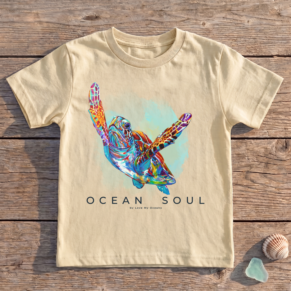 Kids Ocean Soul Sea Turtle T-Shirt | Original Painted Art
