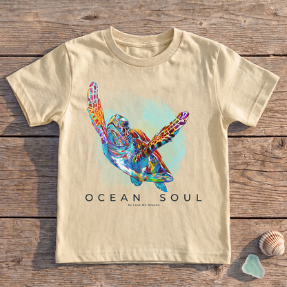 Kids Ocean Soul Sea Turtle T-Shirt | Original Painted Art