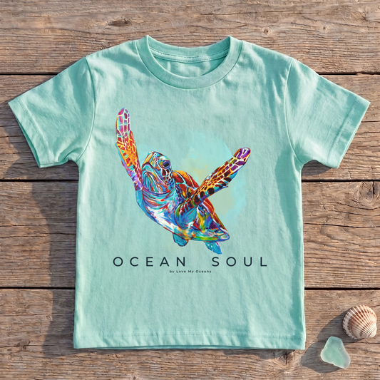 Kids Ocean Soul Sea Turtle T-Shirt | Original Painted Art