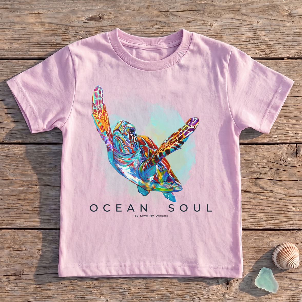 Kids Ocean Soul Sea Turtle T-Shirt | Original Painted Art