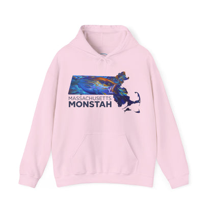 Massachusetts Monstah, Striper, Hooded Sweatshirt - Love My Oceans Hoodie