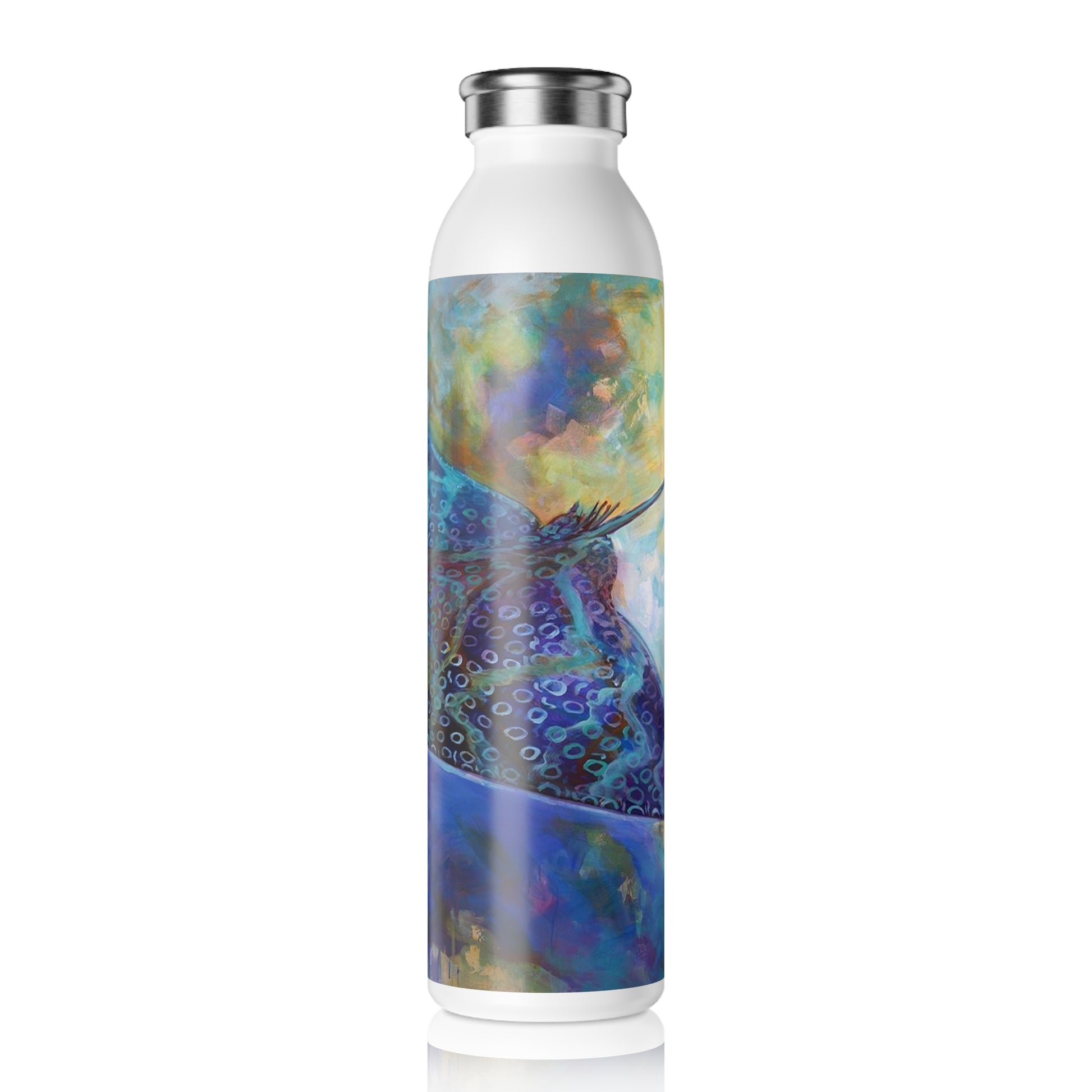 Spotted Eagle Ray - Vibrant Ocean-Themed Slim Water Bottle - Love My Oceans Mug
