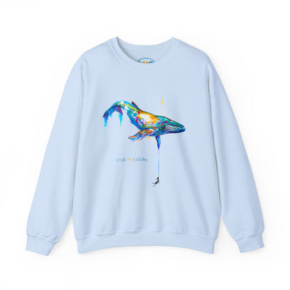 By a Thread - Humpback Whale crewneck sweatshirt - Love My Oceans Sweatshirt