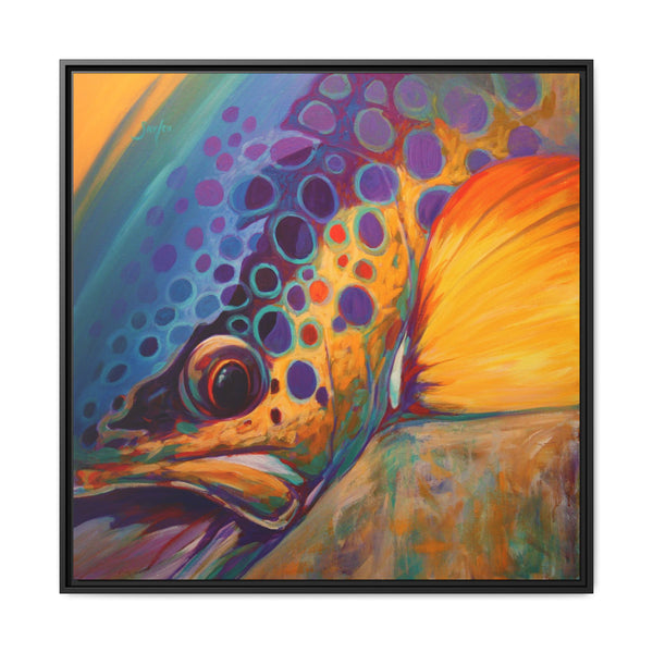 River Orchid — Brown Trout Framed Art Print - Love My Oceans Canvas