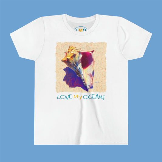 Conch shell youth tee | Conch shirt | Ocean life | childrens beachwear - Love My Oceans Kids clothes