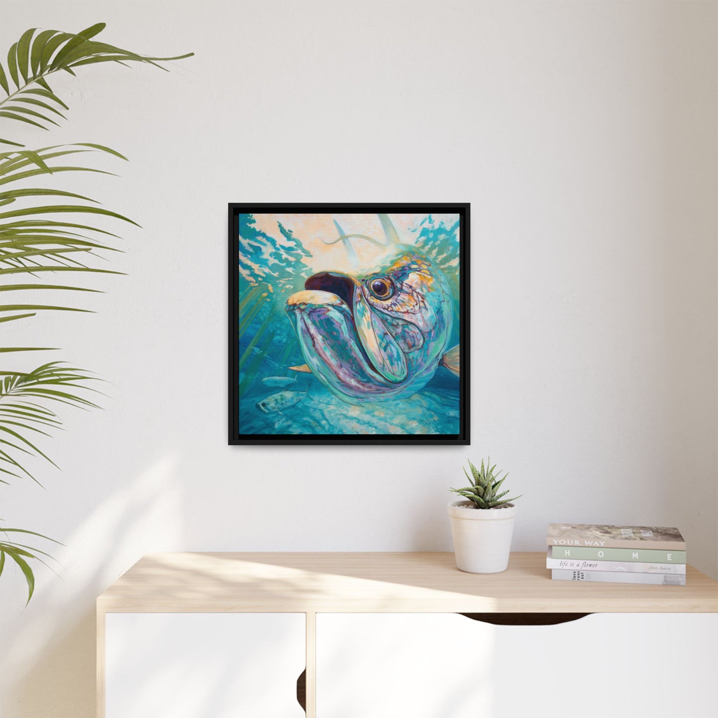 "Silver and Sun" Tarpon Art Print - Love My Oceans Canvas