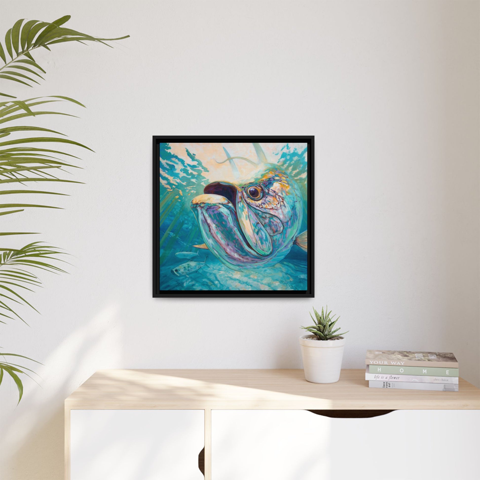 "Silver and Sun" Tarpon Art Print - Love My Oceans Canvas