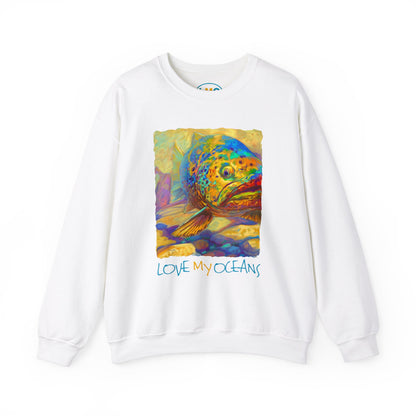 Brown Trout Crewneck Sweatshirt - Love My Oceans - Love My Oceans Sweatshirt