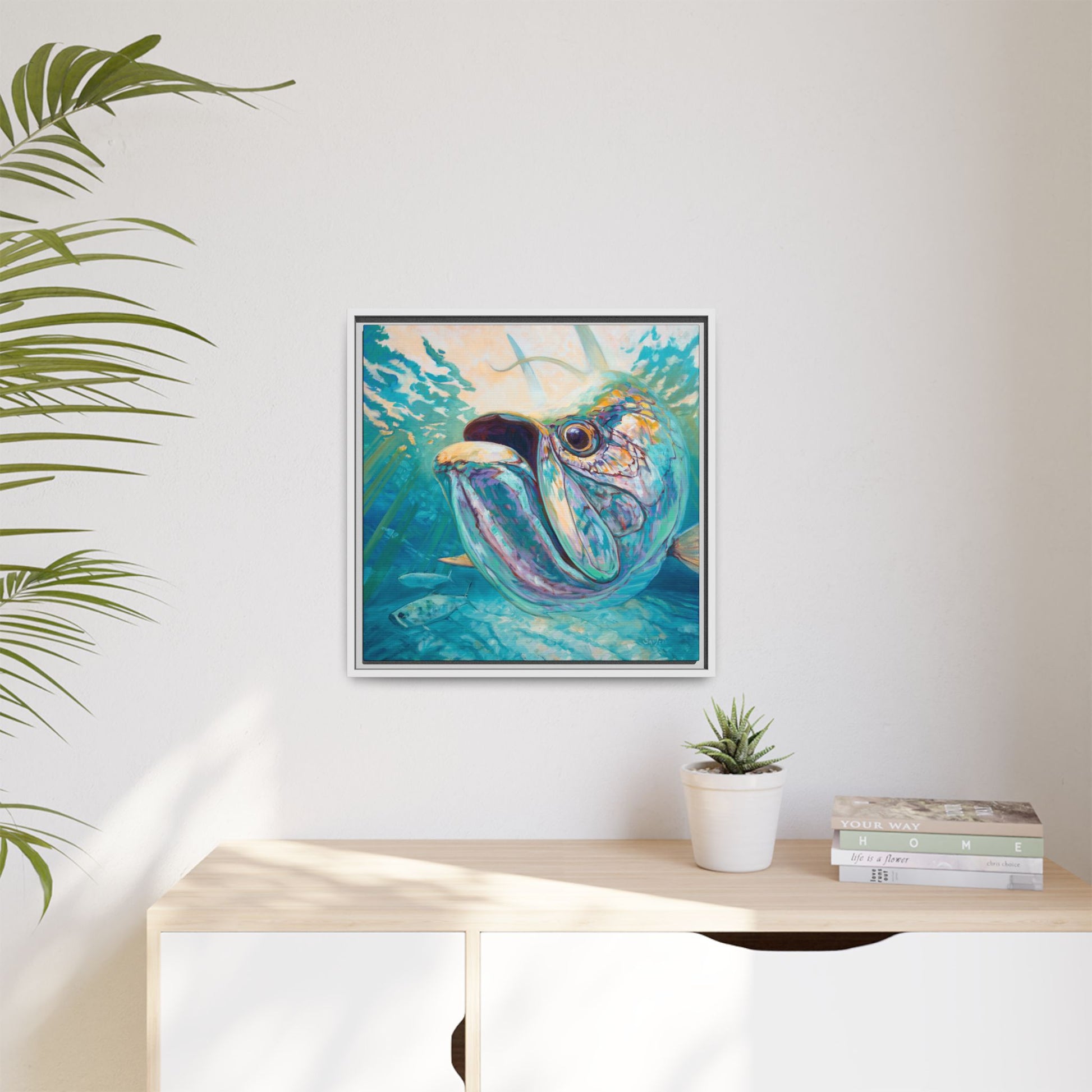 "Silver and Sun" Tarpon Art Print - Love My Oceans Canvas
