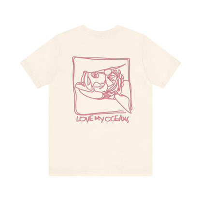 Sketchy Tarpon - Crewneck Tee - Tarpon Angler Shirt - Love My Oceans T-Shirt