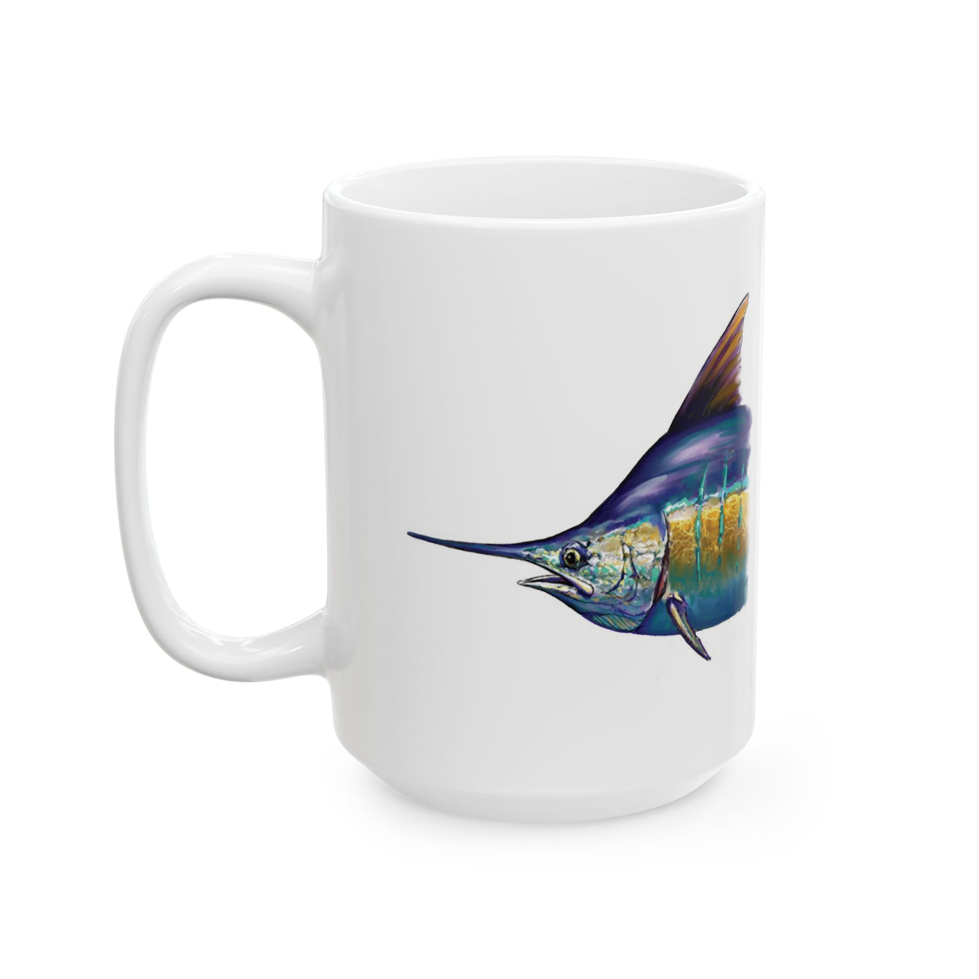 Blue Marlin Coffee Mug | offshore fishing art Mug | fishing art | pelagic art Mug - Love My Oceans Mug