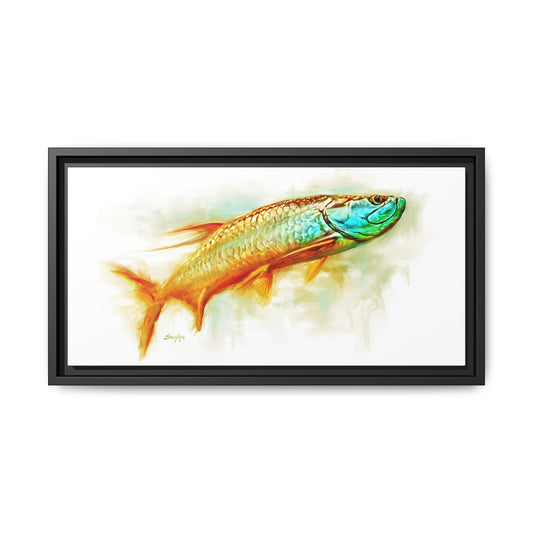 Hunting Tarpon Framed Canvas Art - Love My Oceans Canvas