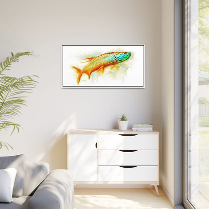 Hunting Tarpon - Framed Canvas Art by Mike Savlen