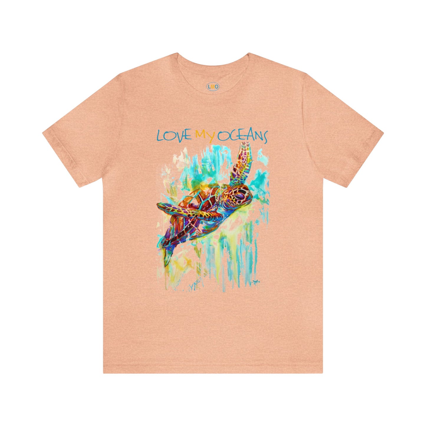 Colorful Sea Turtle | T shirt | Unisex | Beachwear | Coastal Wear | Surfwear - Love My Oceans T-Shirt