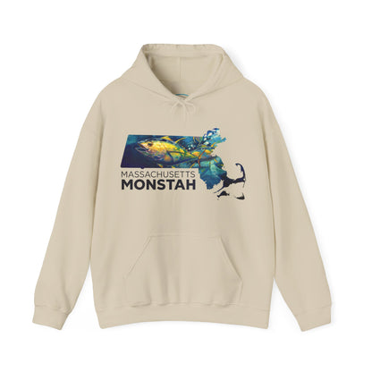 Massachusetts Monstah | Tuna | Love My Oceans | Hooded Sweatshirt | Fishing Shirt | Hoodie - Love My Oceans Hoodie
