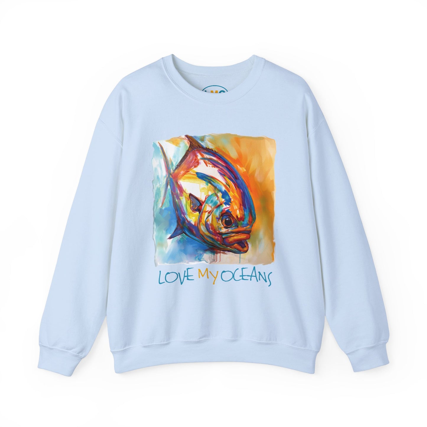 Fire Permit - Abstract Permit - Crewneck Sweatshirt - Flats Fishing - Love My Oceans Sweatshirt