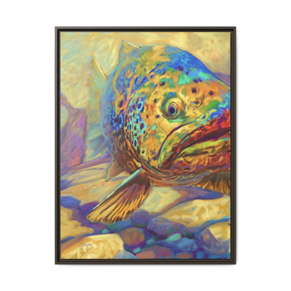 Walter's Pool — Brown Trout Framed Art Print by Mike Savlen