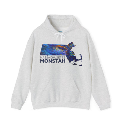 Massachusetts Monstah, Striper, Hooded Sweatshirt - Love My Oceans Hoodie