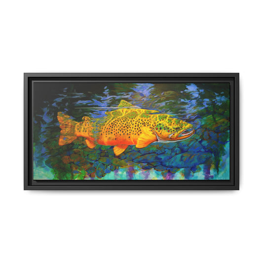 Looking Glass - Brown Trout - Flyfishing art - Love My Oceans Canvas
