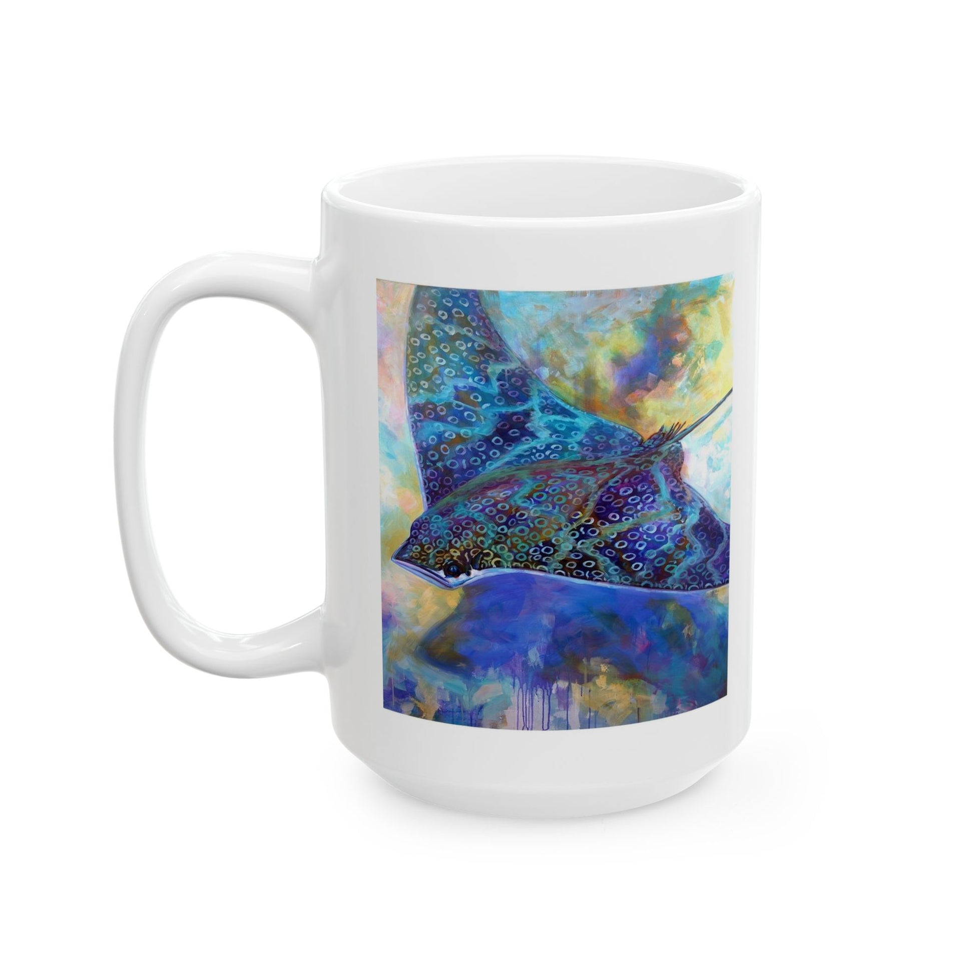 Spotted Eagle Ray Coffee Mug | Ocean Art | Marine Life art mug - Love My Oceans Mug