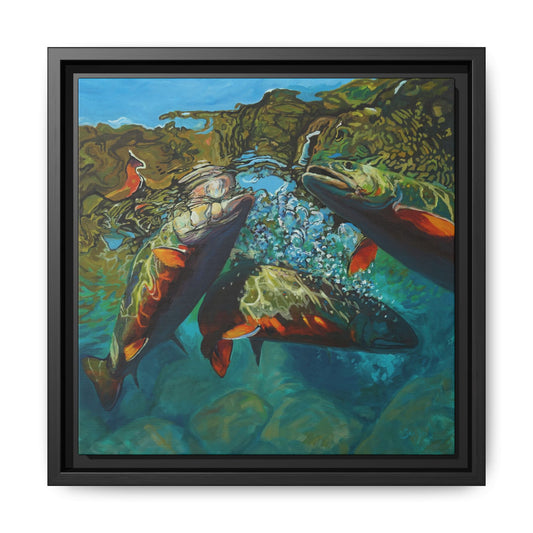 Brook Trout Melee - Love My Oceans Canvas
