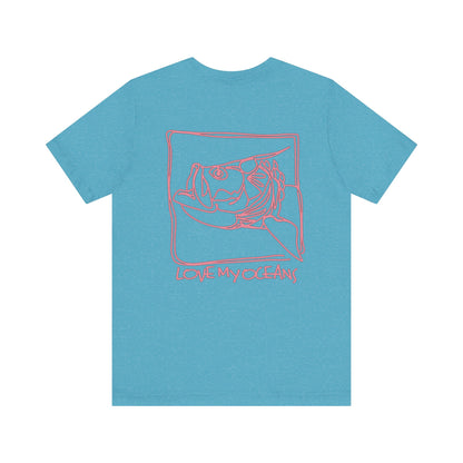 Sketchy Tarpon - Crewneck Tee - Tarpon Angler Shirt - Love My Oceans T-Shirt