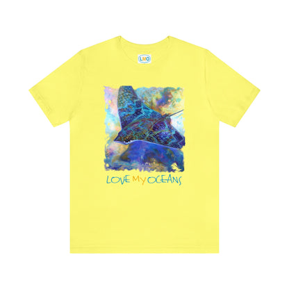 Spotted Eagle Ray Tee | T shirt | Colorful Beachwear | Ocean Life - Love My Oceans T-Shirt