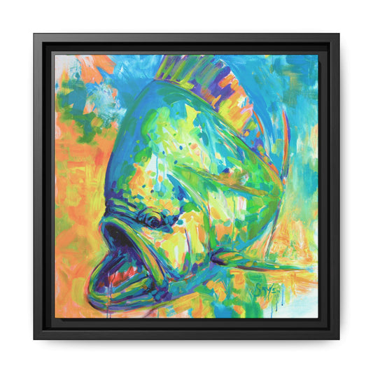Expressionist Mahi Framed Canvas Print - Love My Oceans Canvas