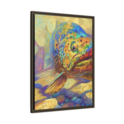 Walter's Pool — Brown Trout Framed Art Print by Mike Savlen