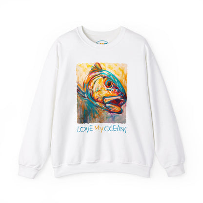 Redfish Sweatshirt - Red Drum - Lowcountry Fishing Apparel - Love My Oceans Sweatshirt